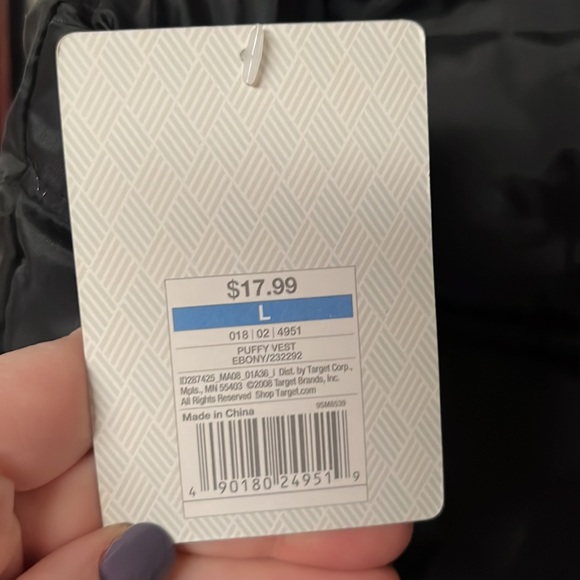 MERONA Black Puffy Vest NWT - Picture 5 of 9